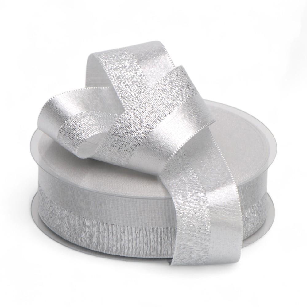 NASTRO RASO BRILLE 25MMX25MT ARGENTO